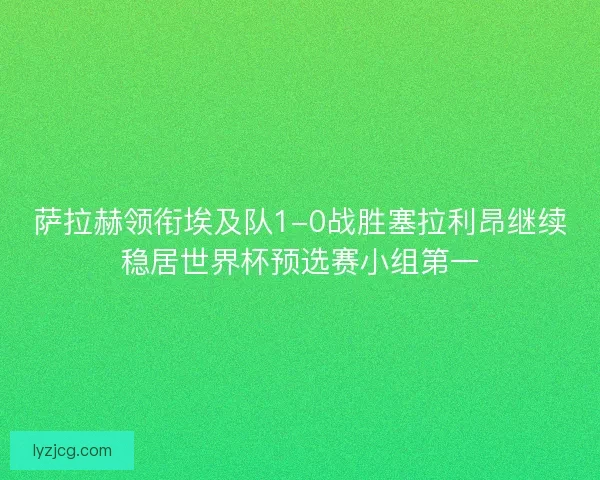 萨拉赫领衔埃及队1-0战胜塞拉利昂继续稳居世界杯预选赛小组第一