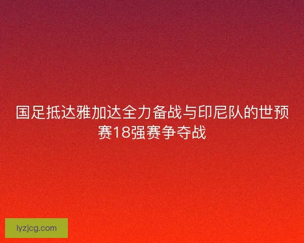 国足抵达雅加达全力备战与印尼队的世预赛18强赛争夺战